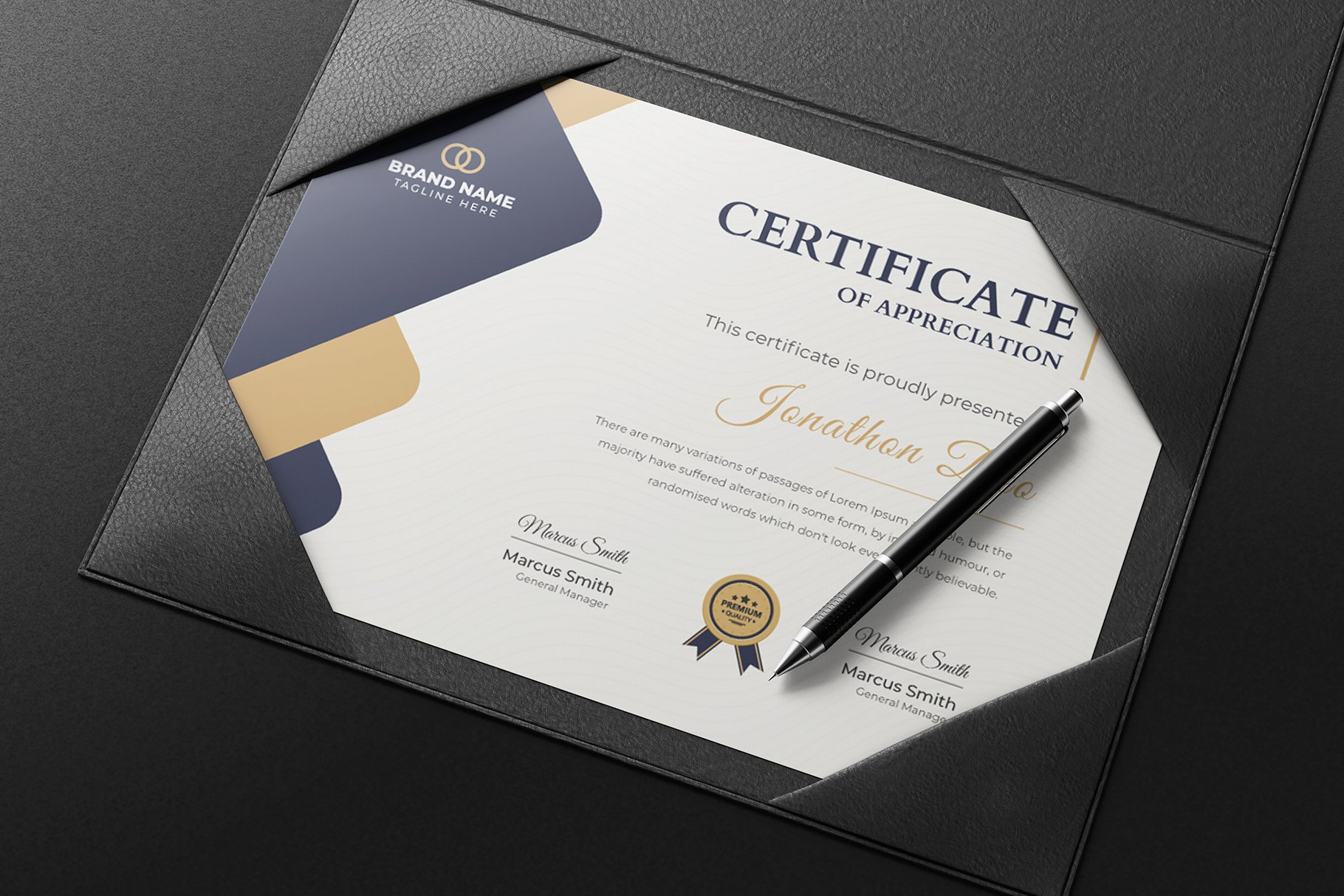 Certificate Template preview image.