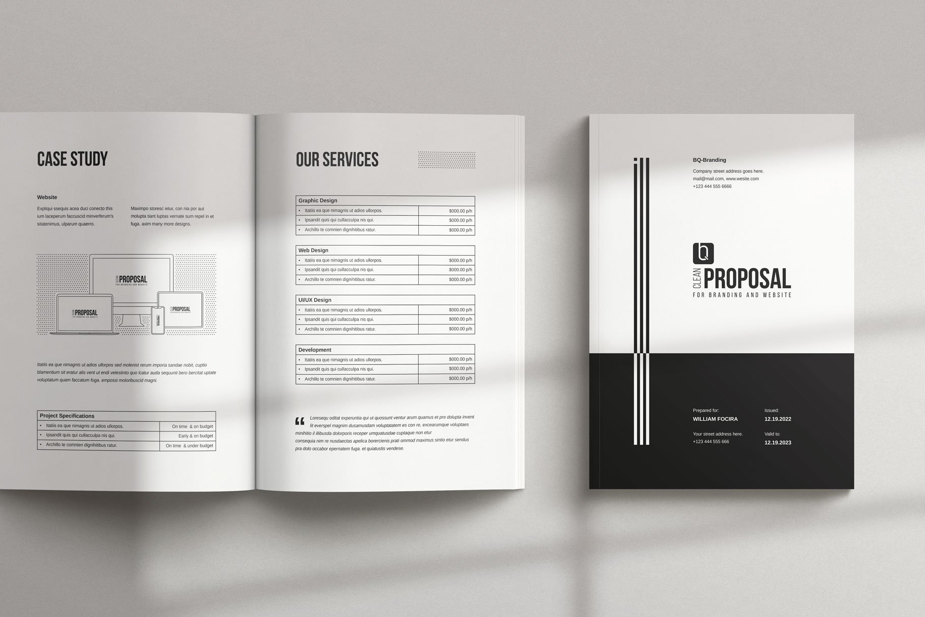 Project Proposal Template preview image.