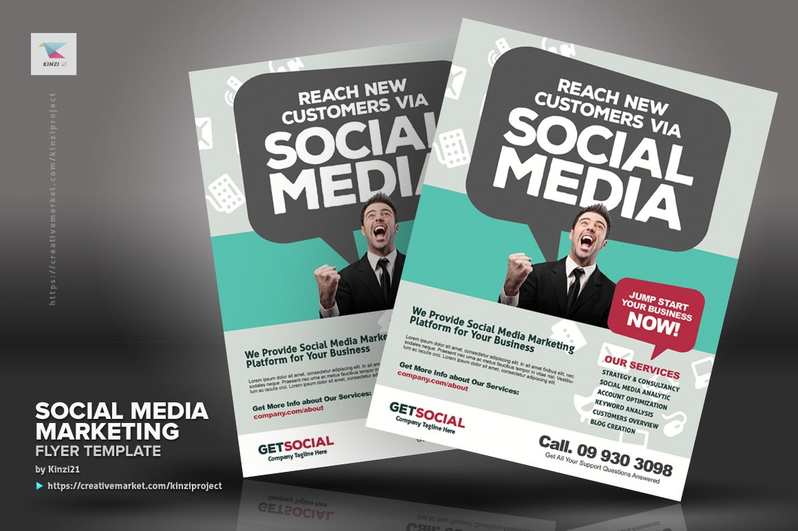 02 creative market social media marketing flyer templates 786