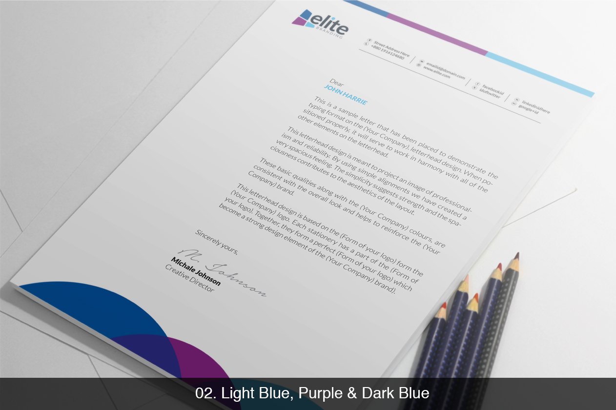 02 elite corporate clean letterhead template 958