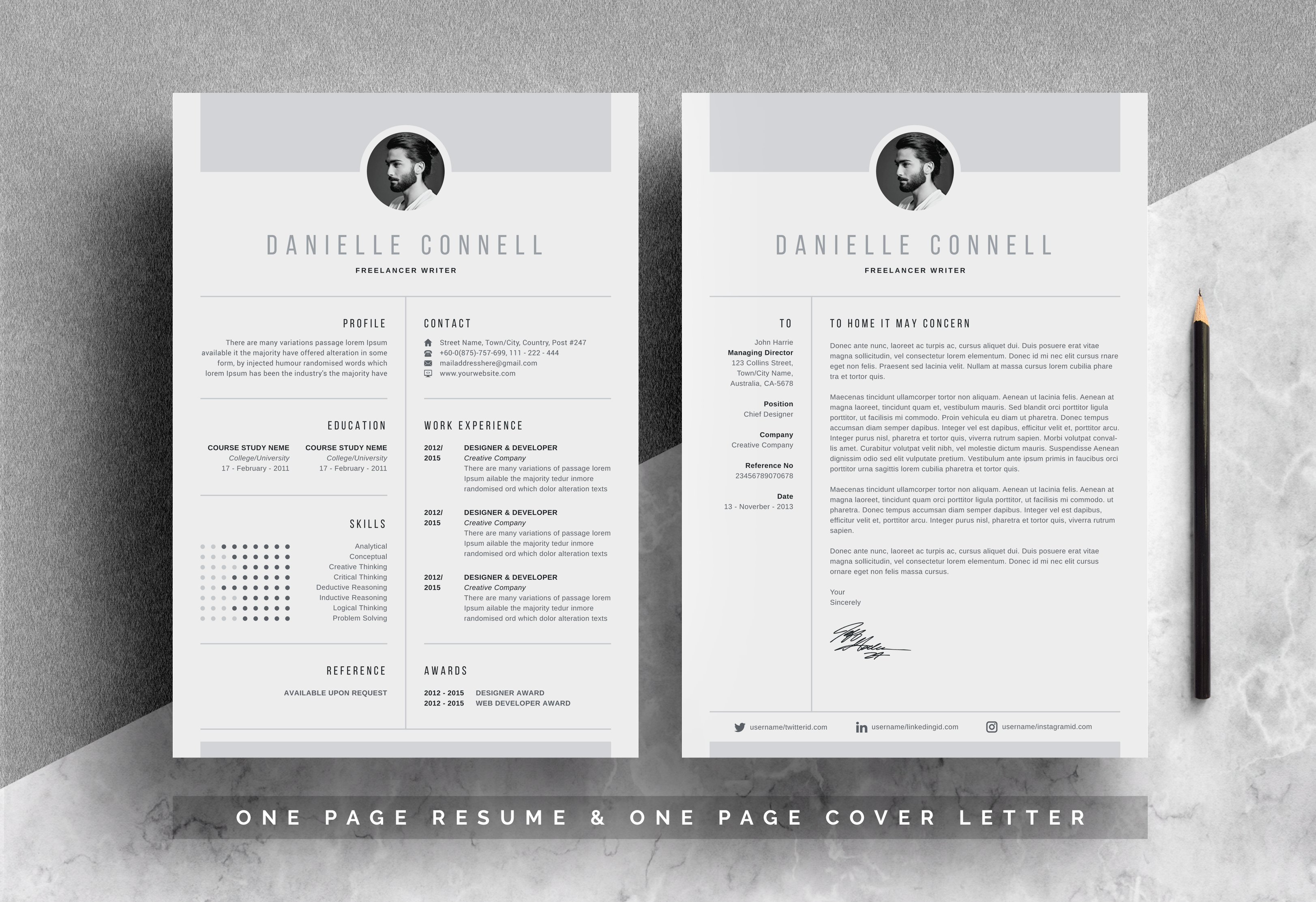 Creative Resume | CV Design preview image.