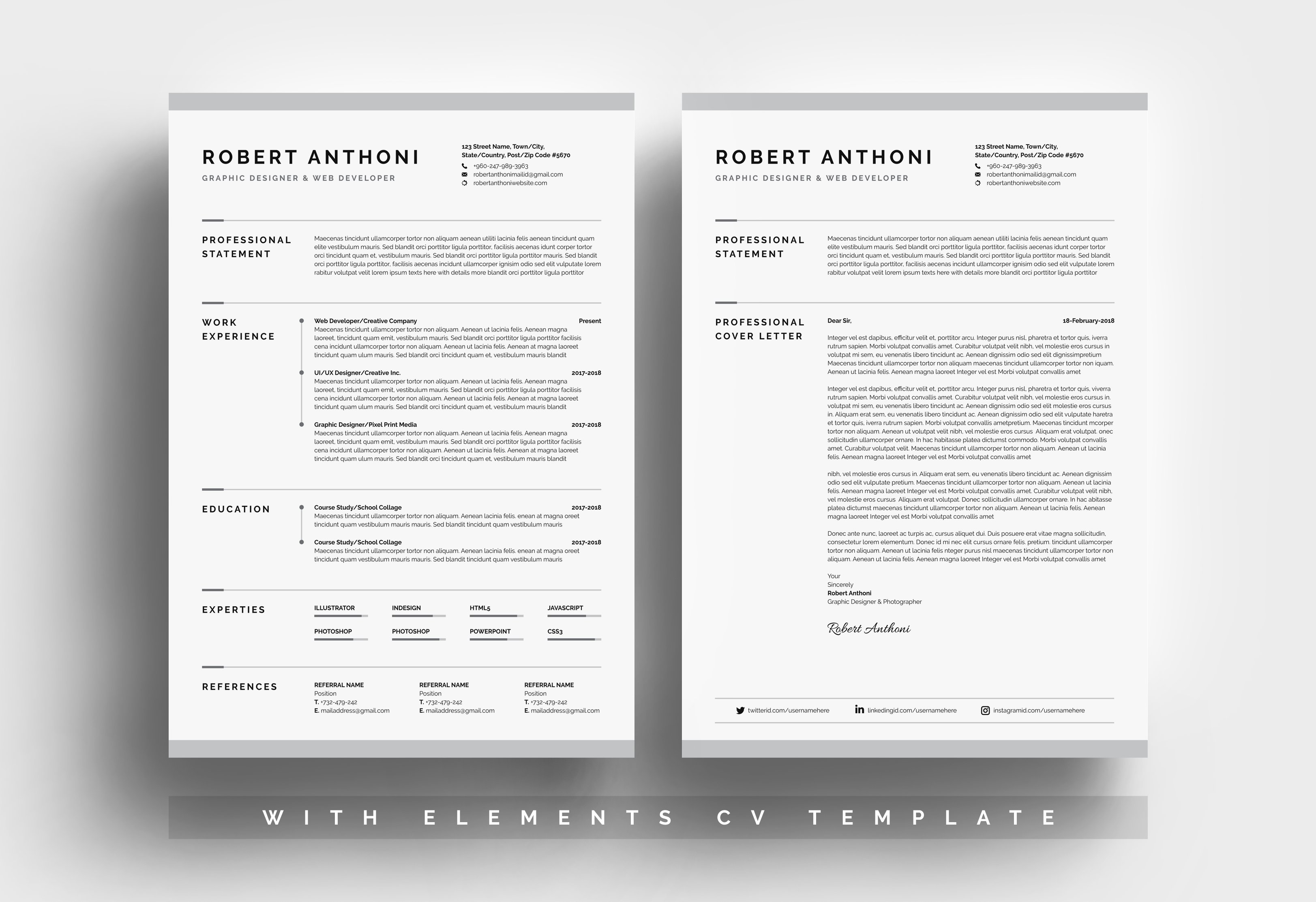 Creative Resume/CV Template preview image.