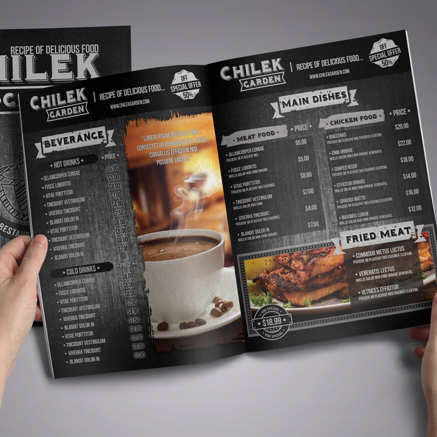 Chilek Garden Menu Pack preview image.