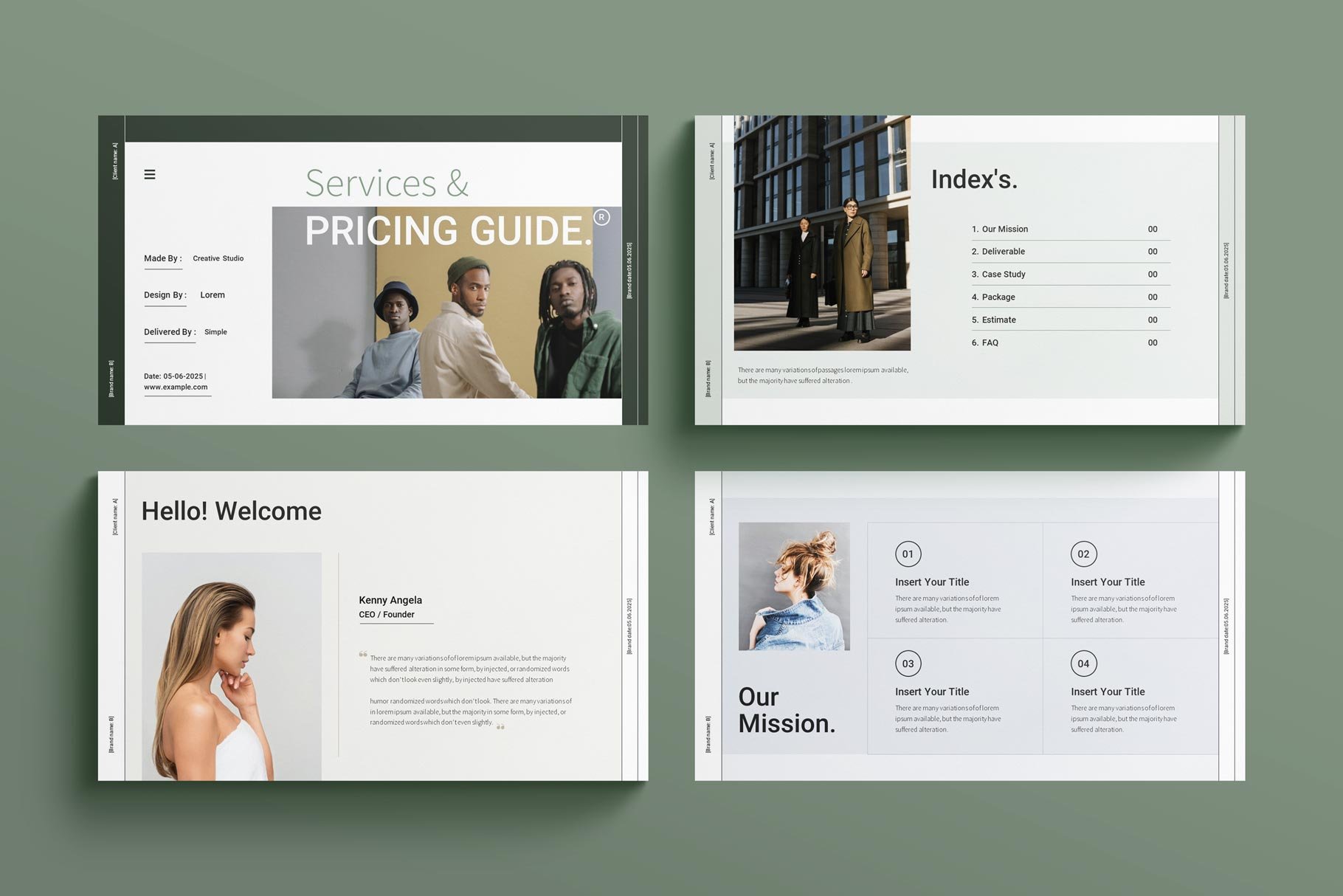 Services and Pricing Guide Template preview image.
