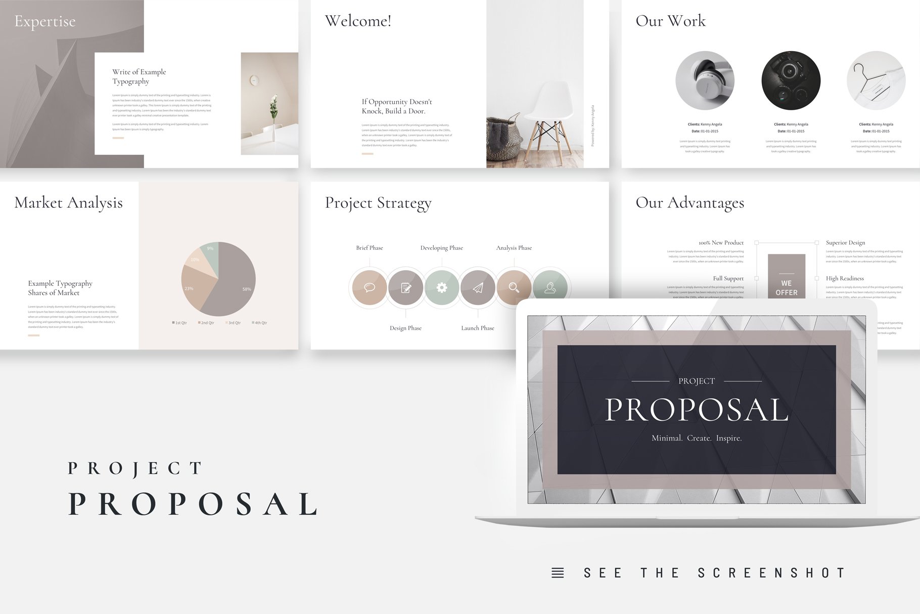 Project Proposal Keynote Template preview image.