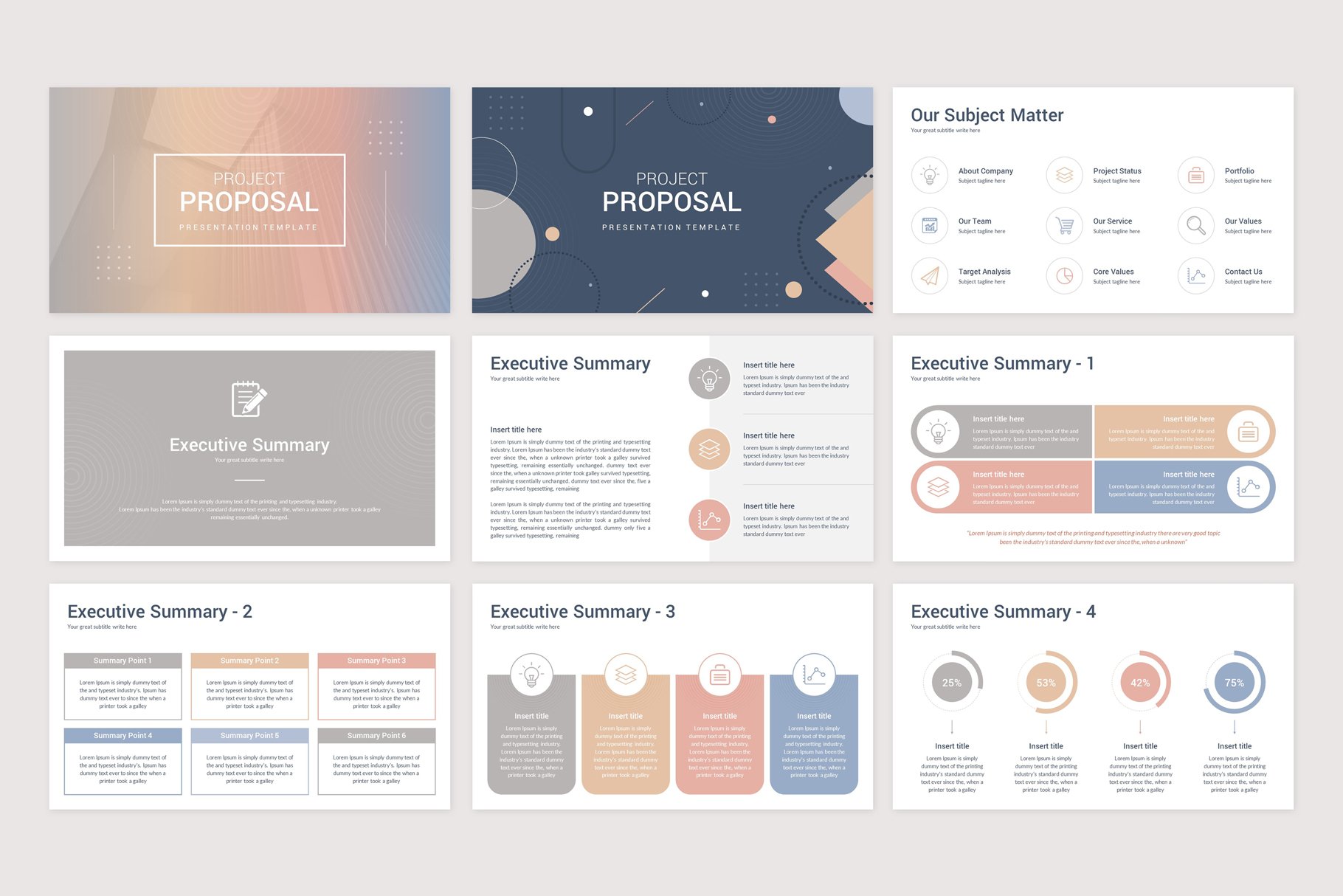 Project Proposal Keynote Template preview image.