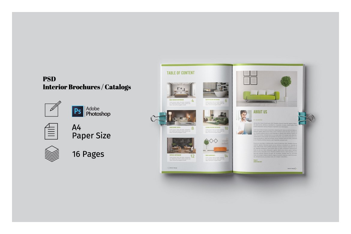 PSD - Interior Brochures / Catalogs preview image.