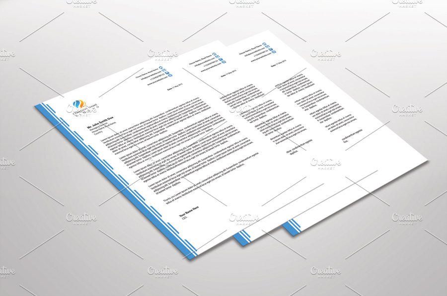 Sealia Letterhead Template preview image.