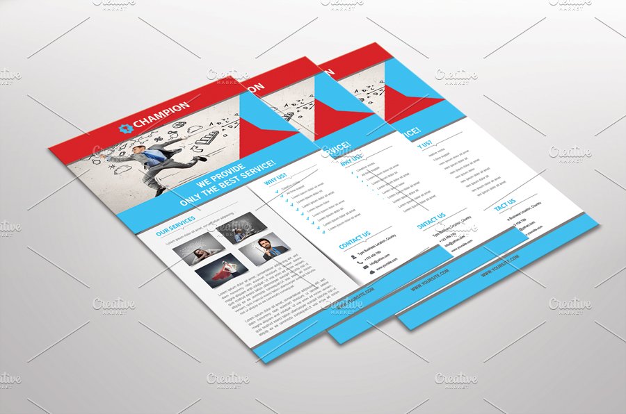 Champion Corporate Flyer Template preview image.
