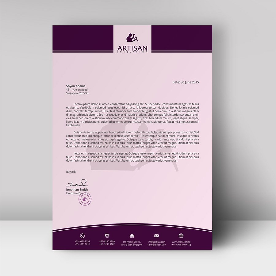 Letterhead preview image.