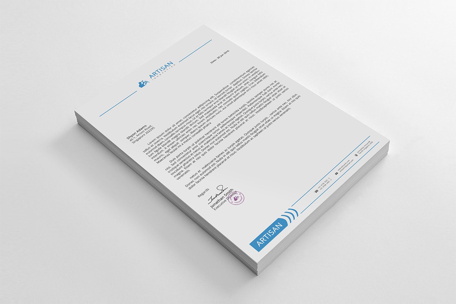 Letterhead preview image.