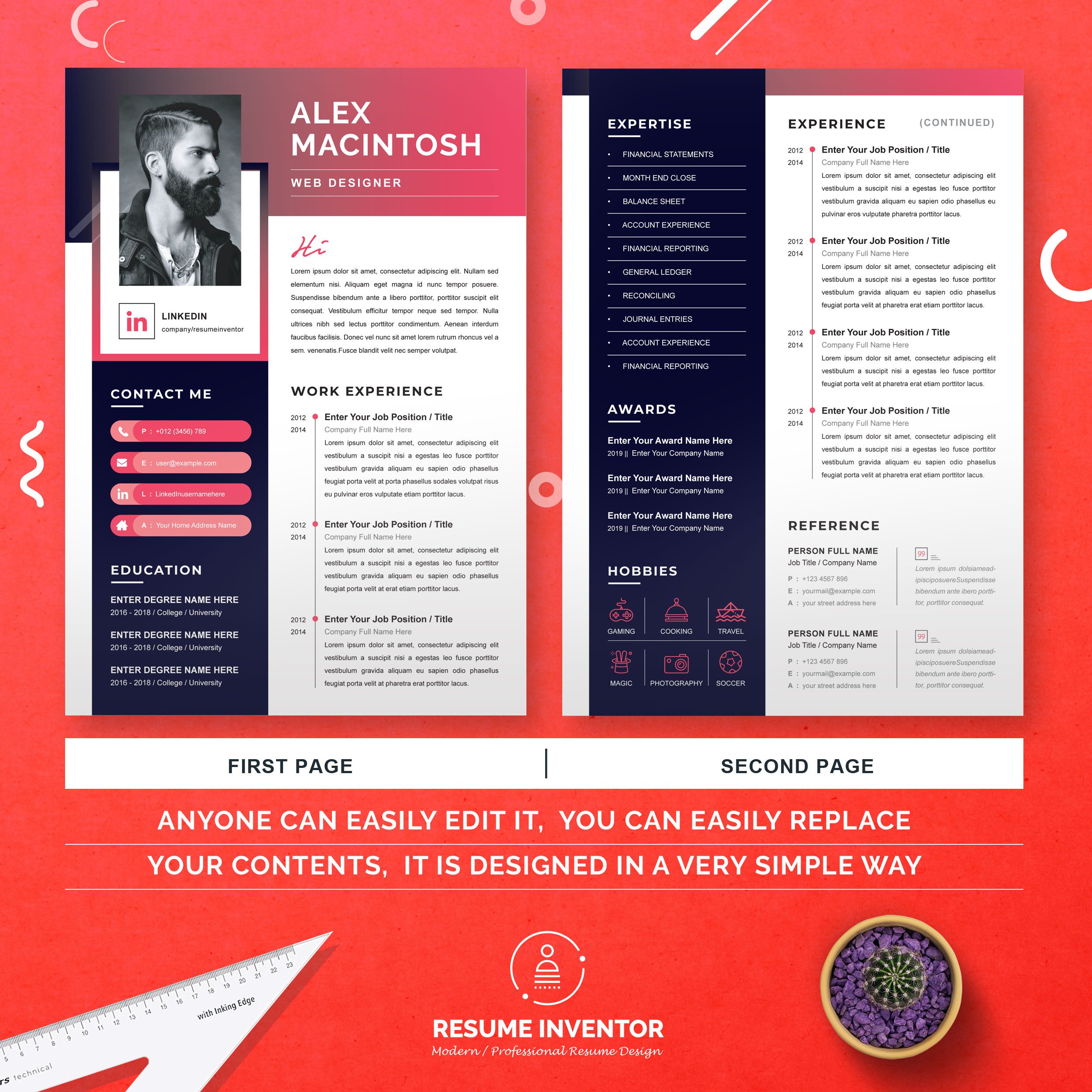Word Resume Template | Professional preview image.