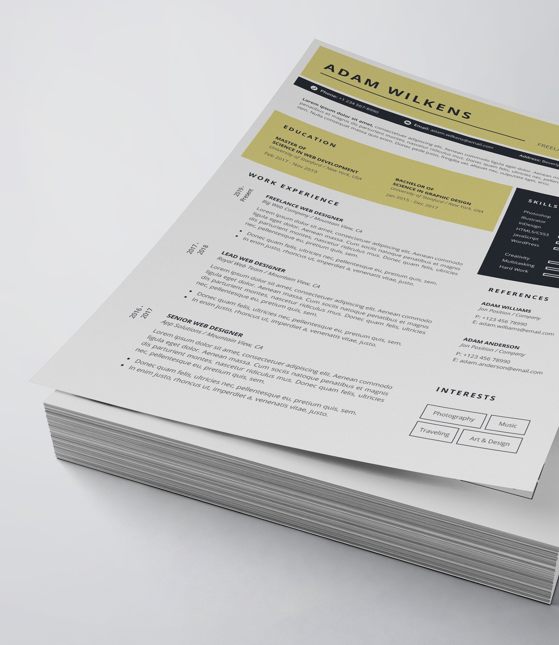 Clean Resume/CV Template preview image.