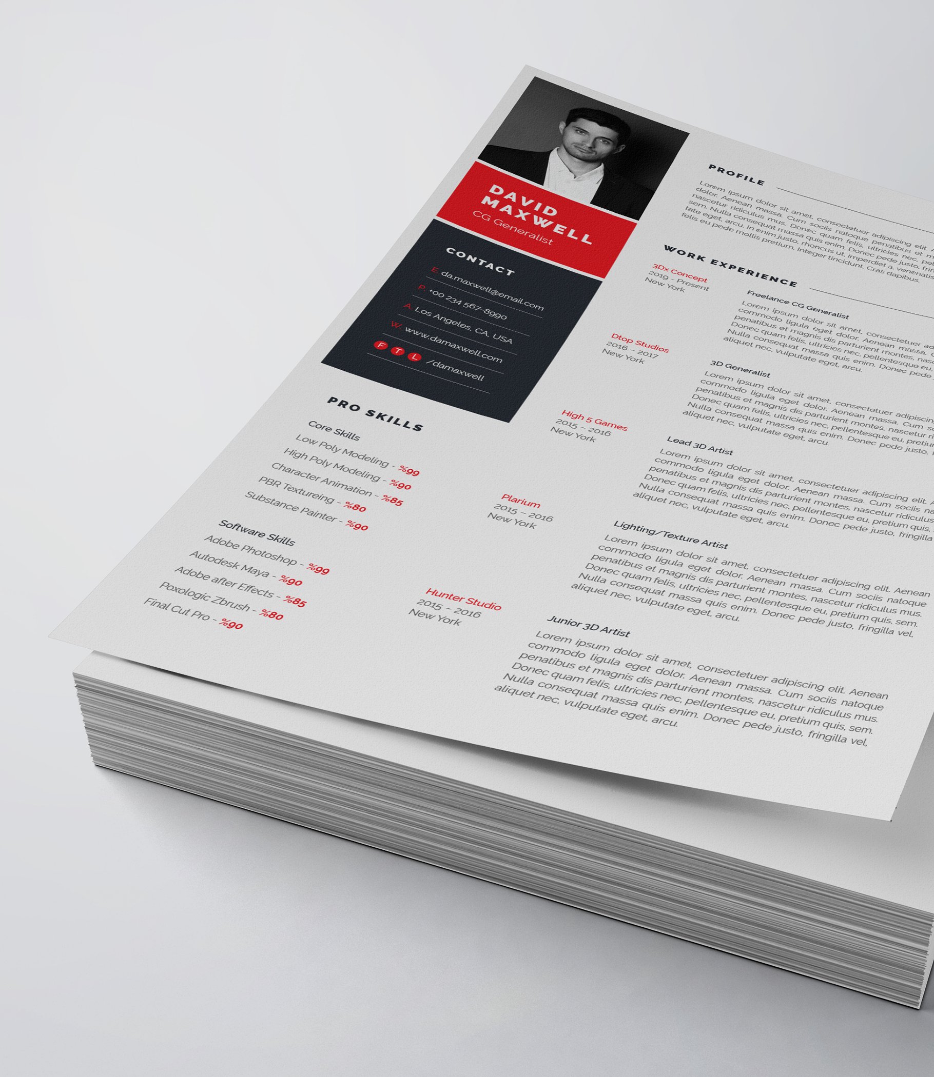 Clean Resume/CV Template preview image.