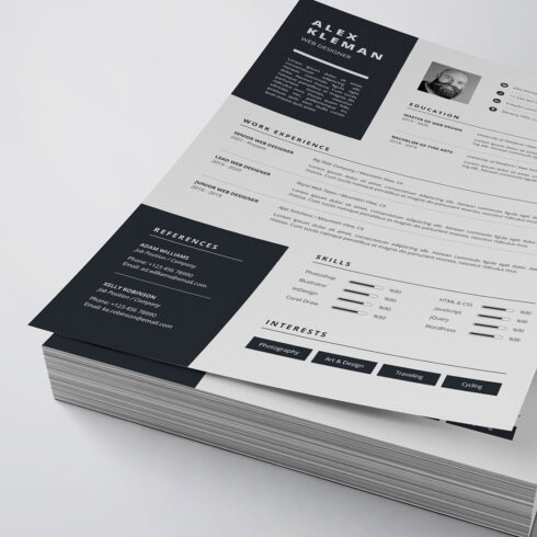 Clean Resume/CV Template cover image.