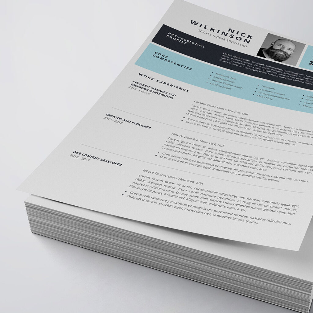 Professional Resume/CV Template - MasterBundles