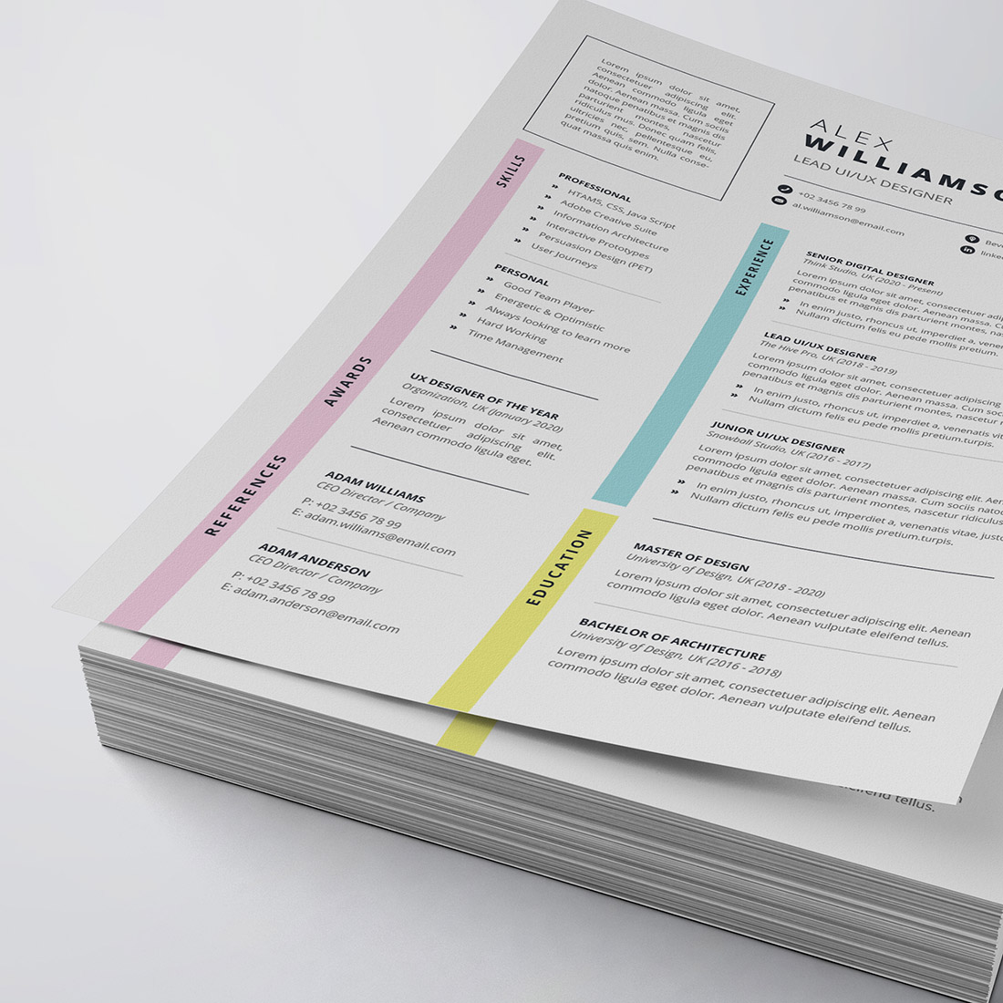 Clean Resume/CV Template cover image.