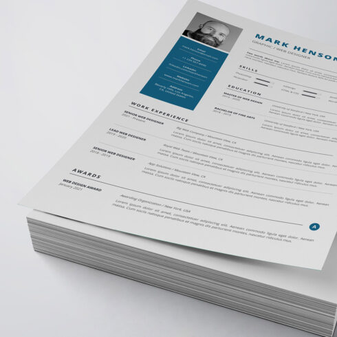 Clean Resume/CV Template cover image.