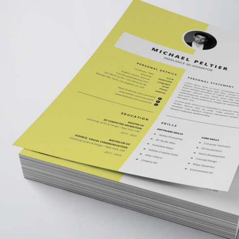 Professional Resume/CV Template cover image.