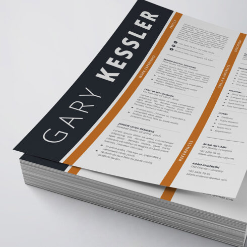 Modern Resume/CV Template cover image.