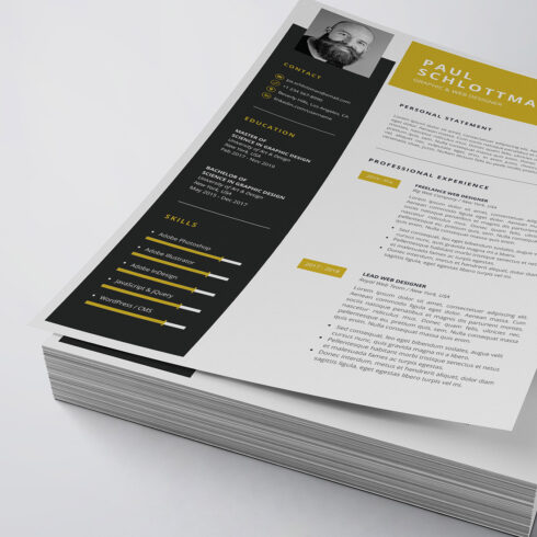 Clean Resume/CV Template cover image.