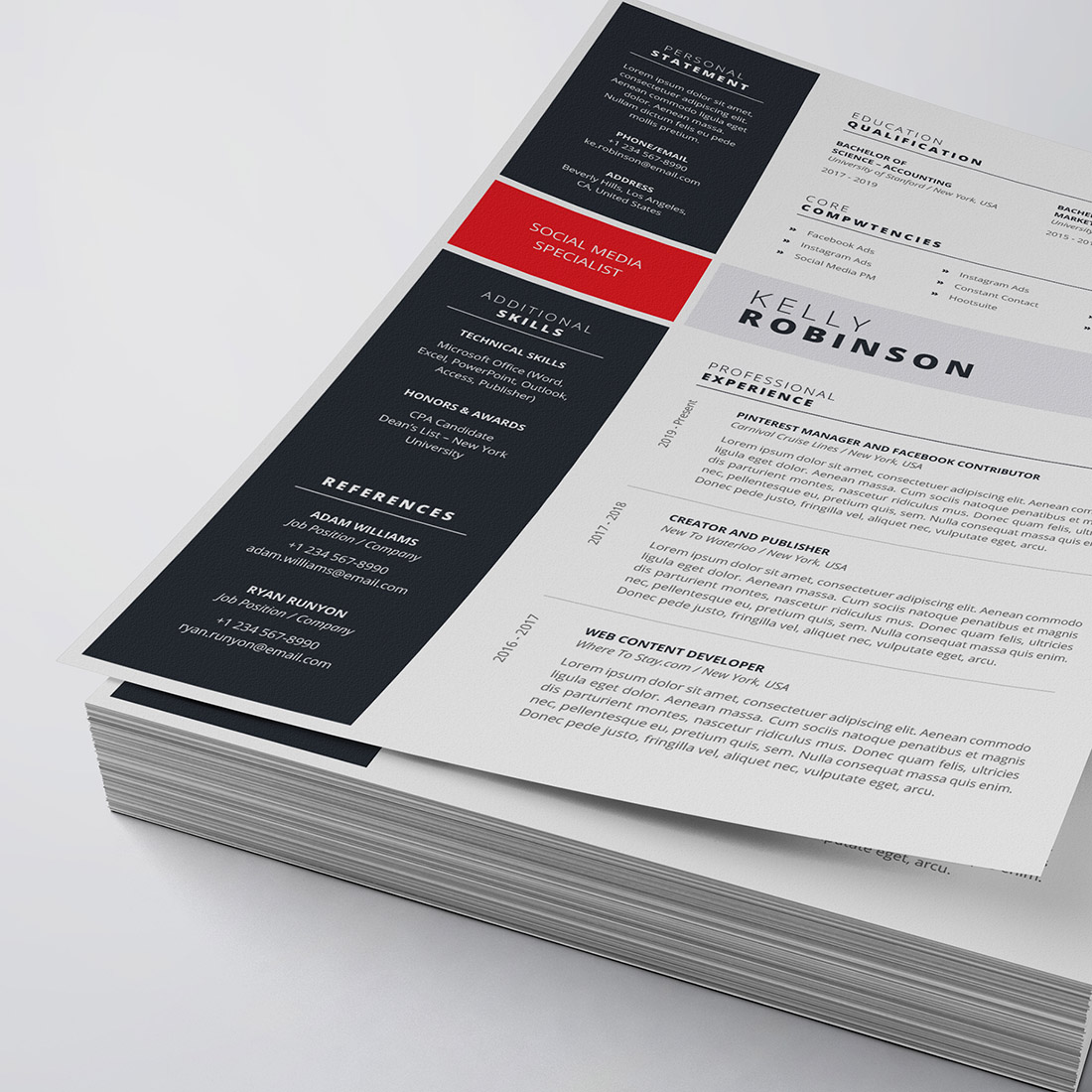 Clean Resume/CV Template cover image.