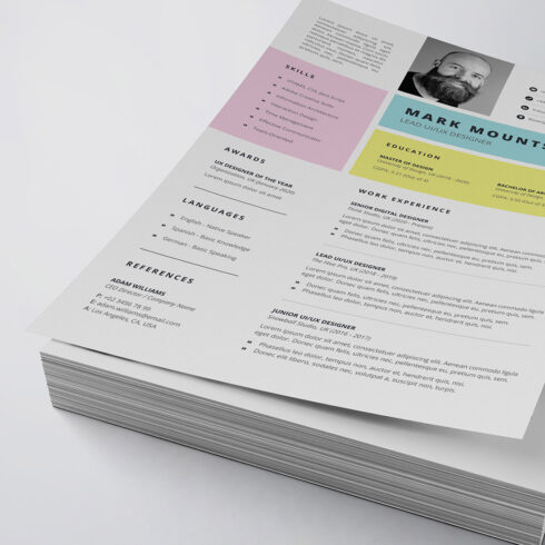 Clean Resume/CV Template cover image.