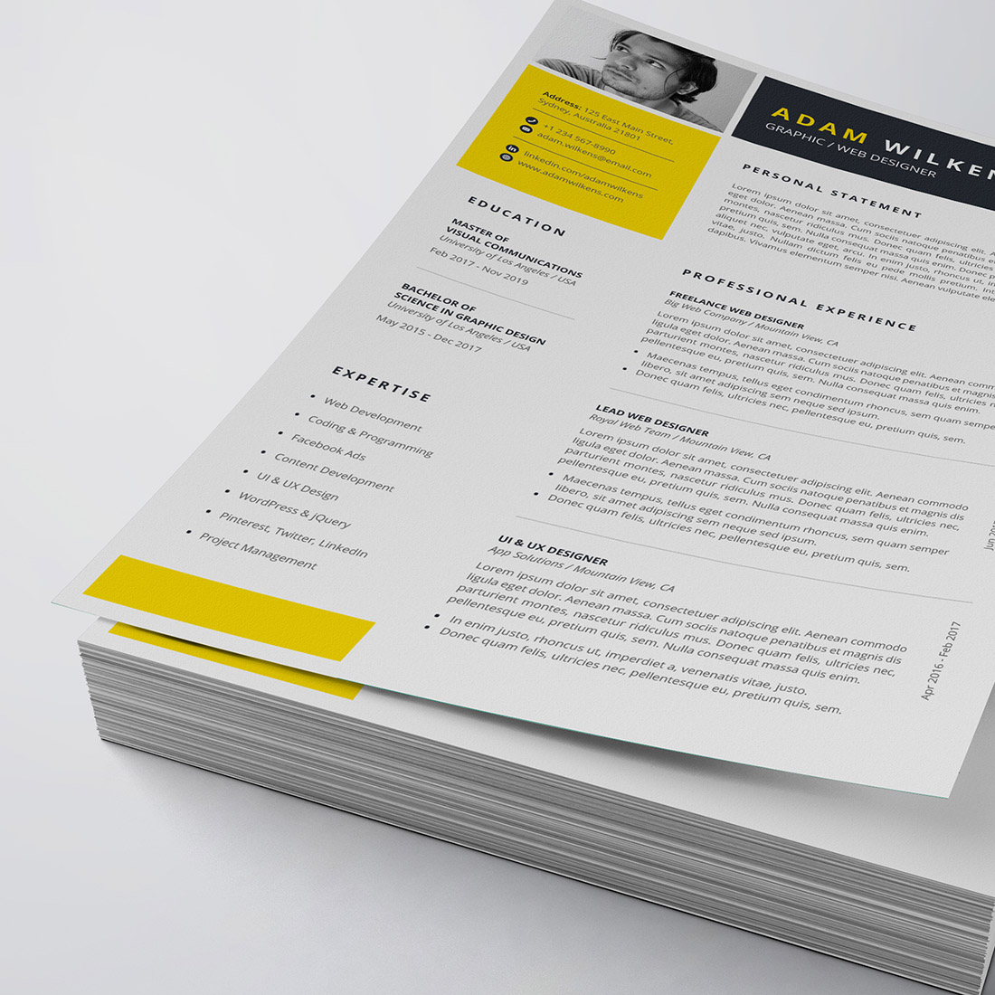 Clean Resume/CV Template cover image.