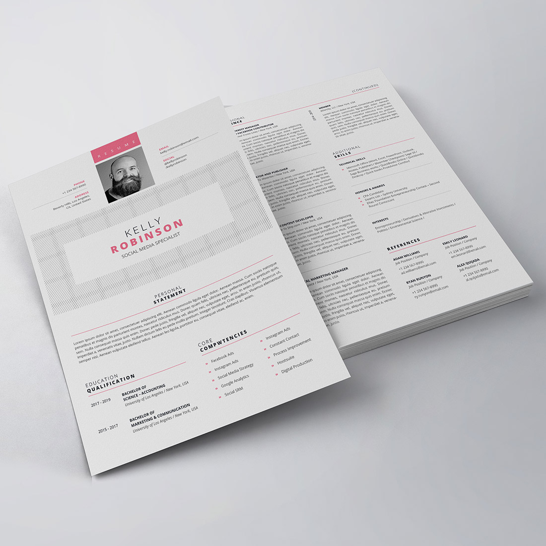 Professional Resume/CV Template cover image.