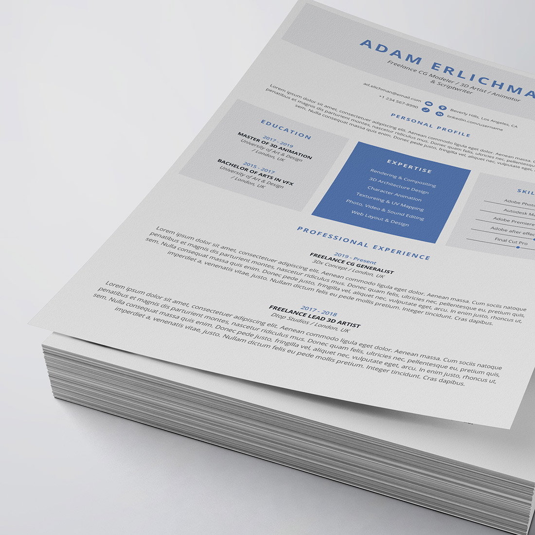 Clean Resume/CV Template cover image.