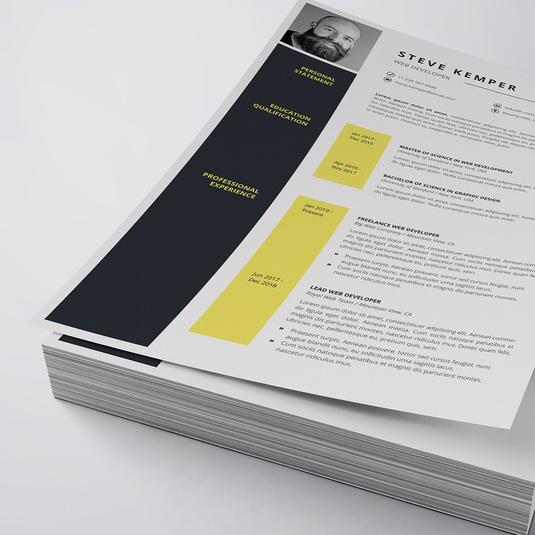 Clean Resume/CV Template cover image.