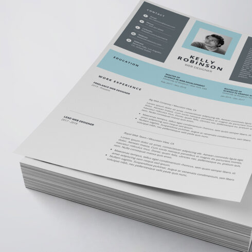 Modern Resume/CV Template cover image.