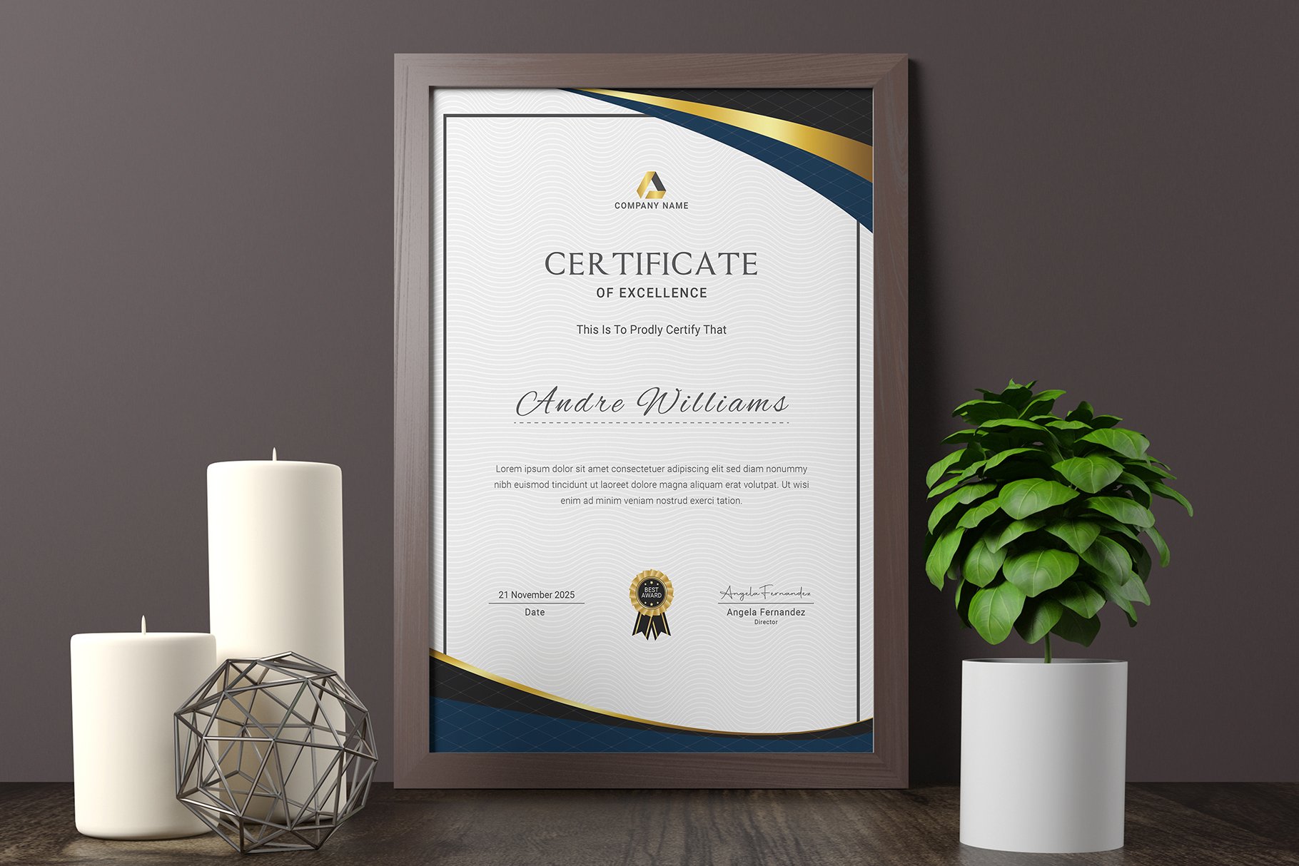 Certificate preview image.