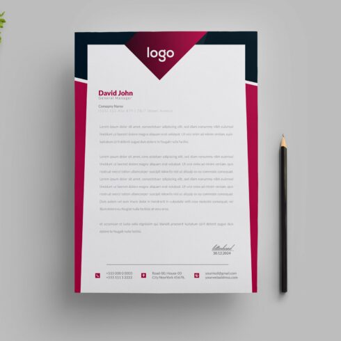 Letterhead Template cover image.