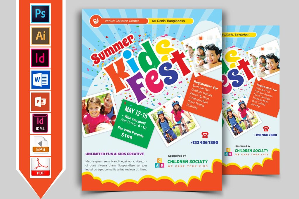 10 Kids Summer Camp Flyers 90% OFF – MasterBundles