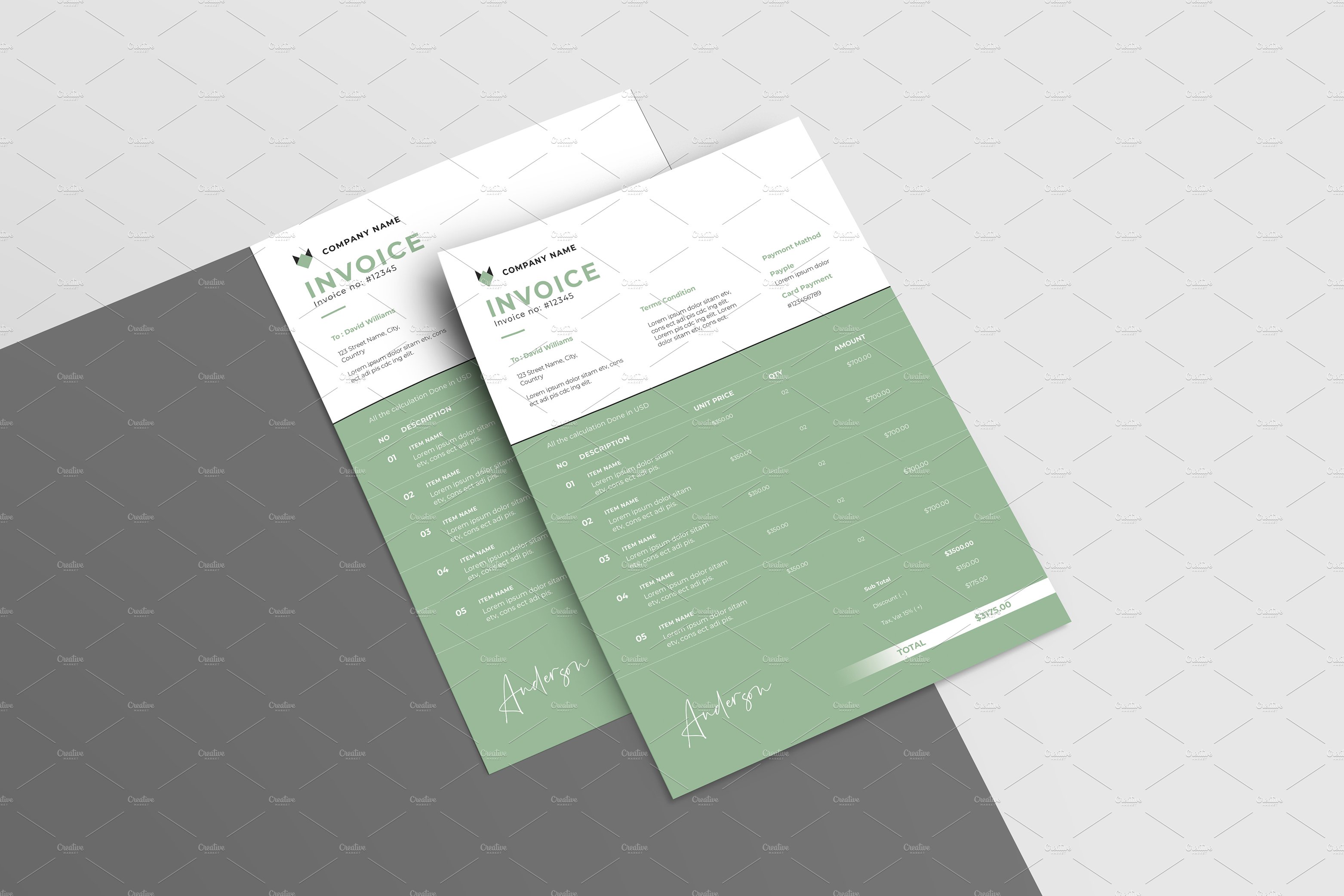 Invoice Template V27 preview image.
