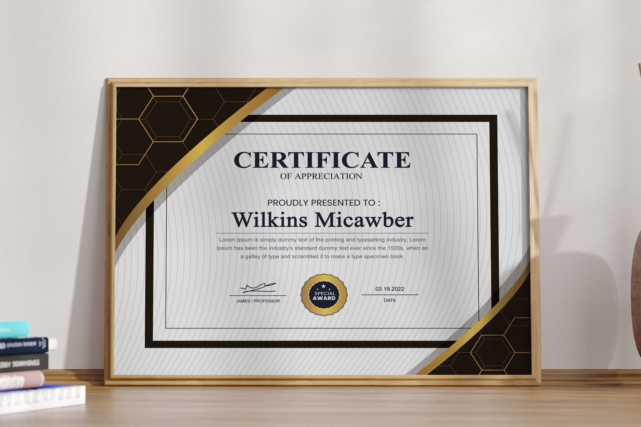 Printable Certificate Template preview image.