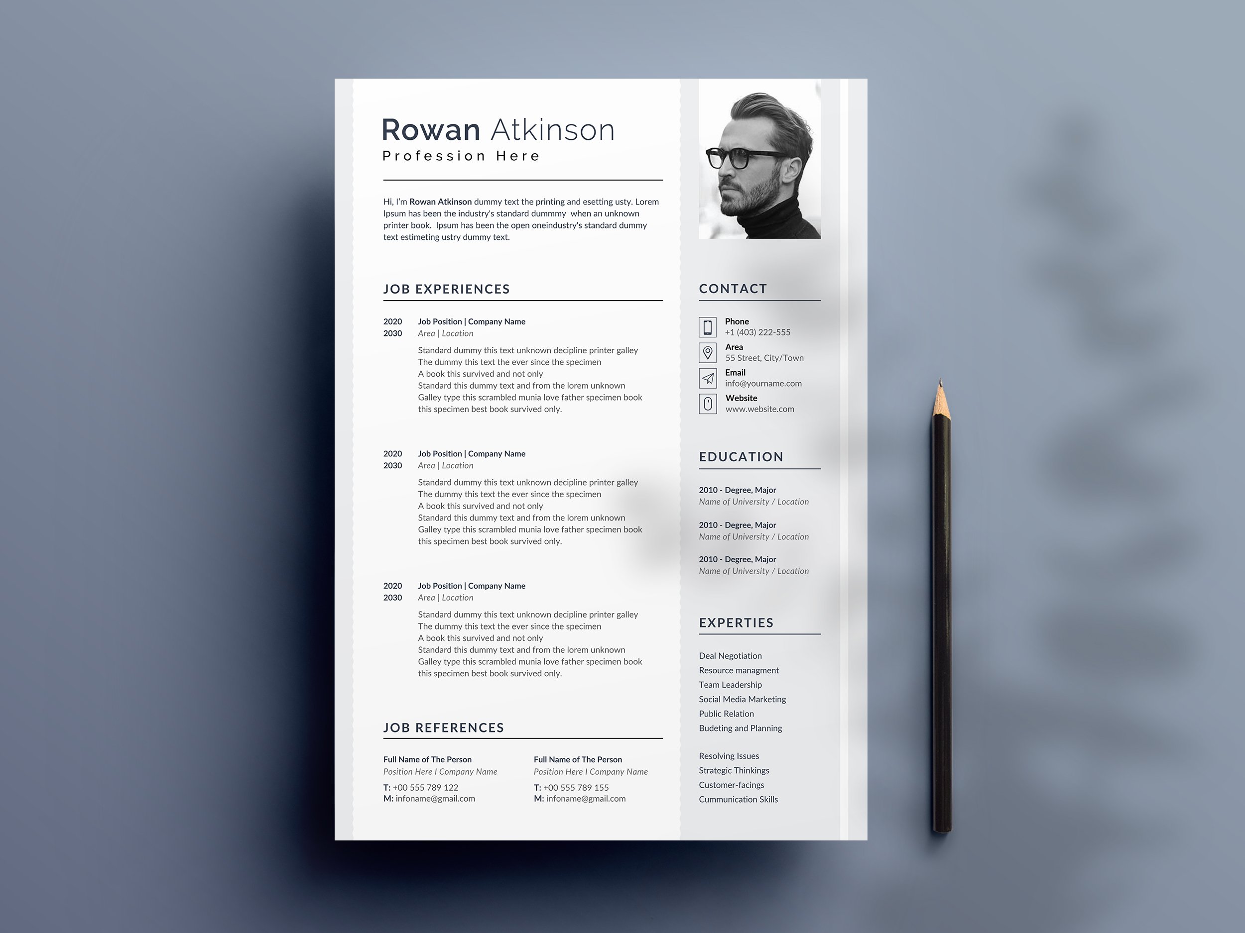 Modern Resume/CV Word preview image.