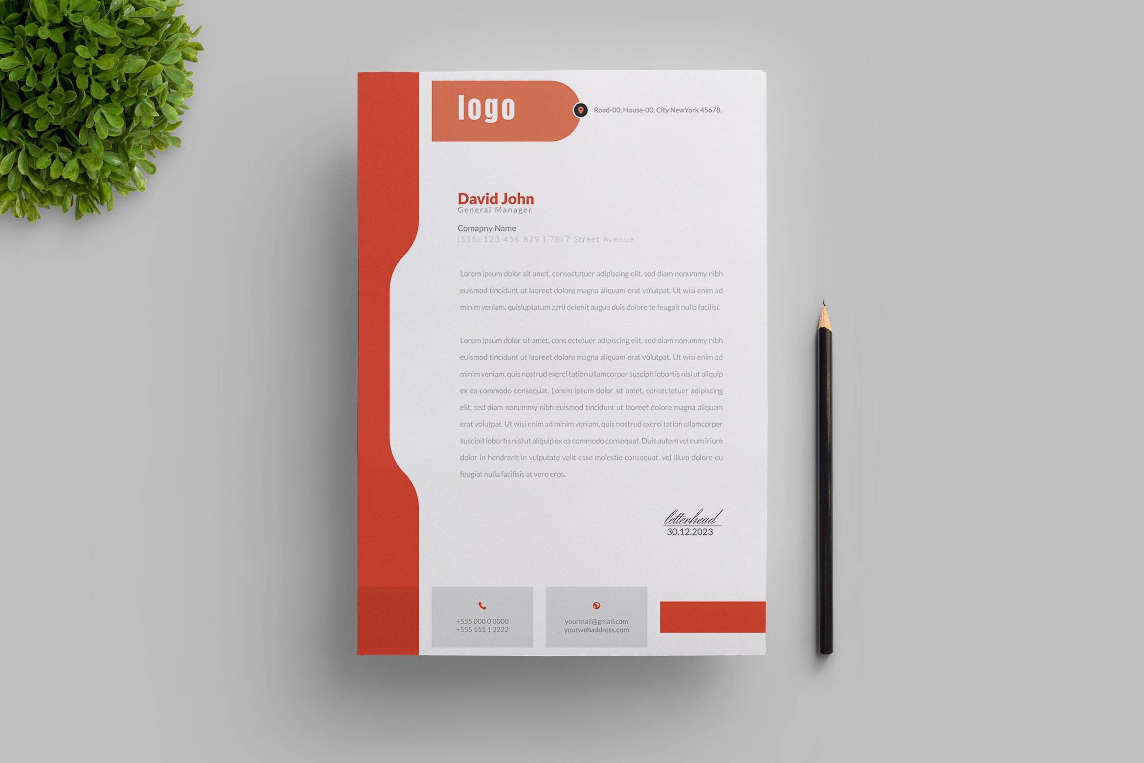 Letterhead Template cover image.