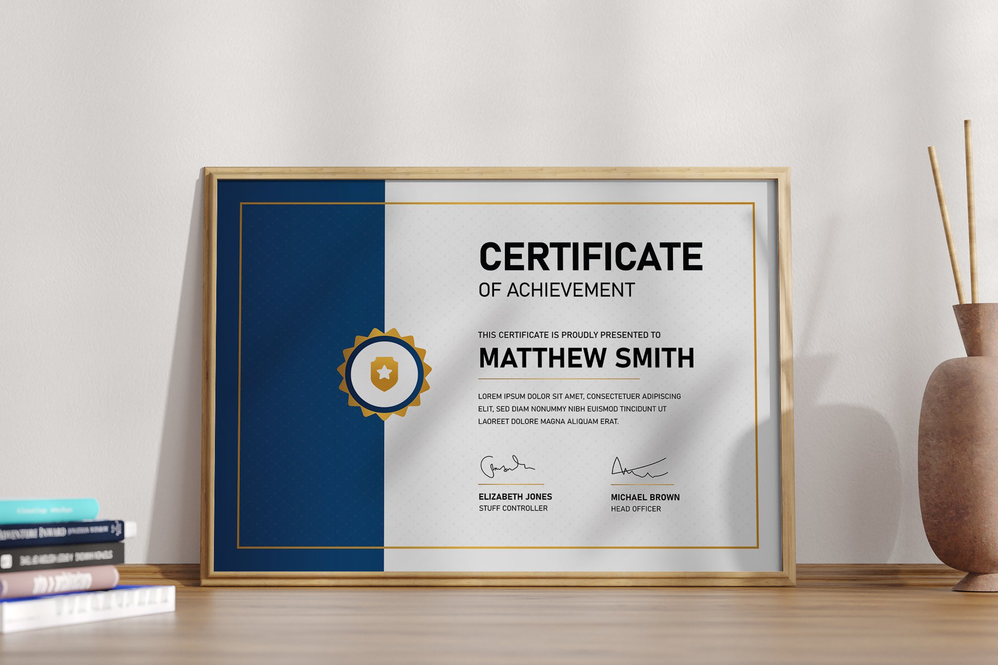 Award Certificate Layout preview image.