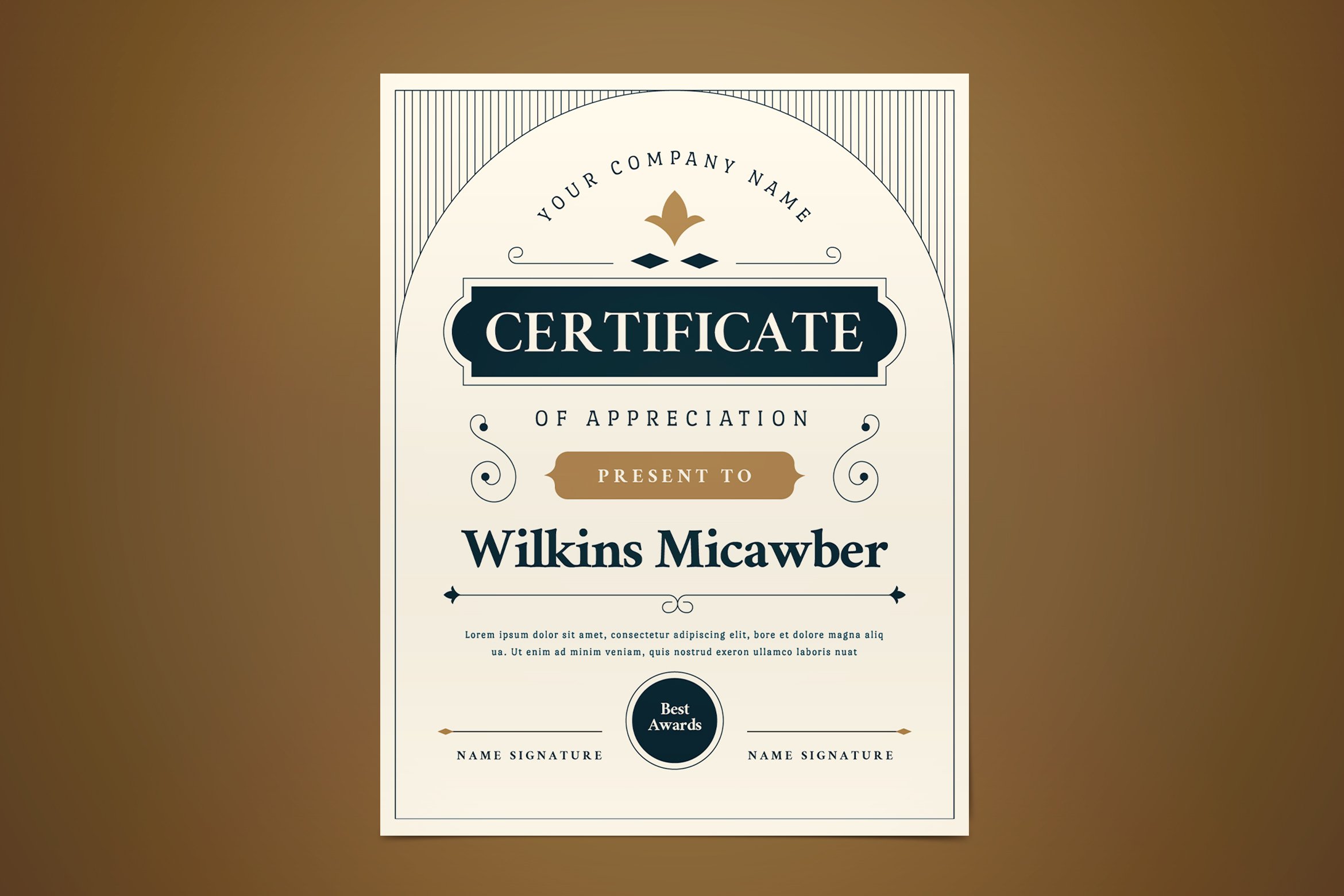 Vintage Certificate preview image.
