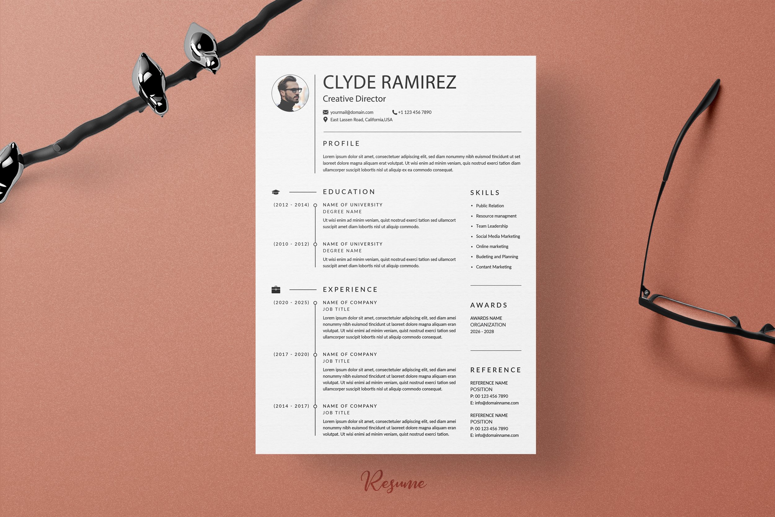 Clean Resume/CV Word cover image.