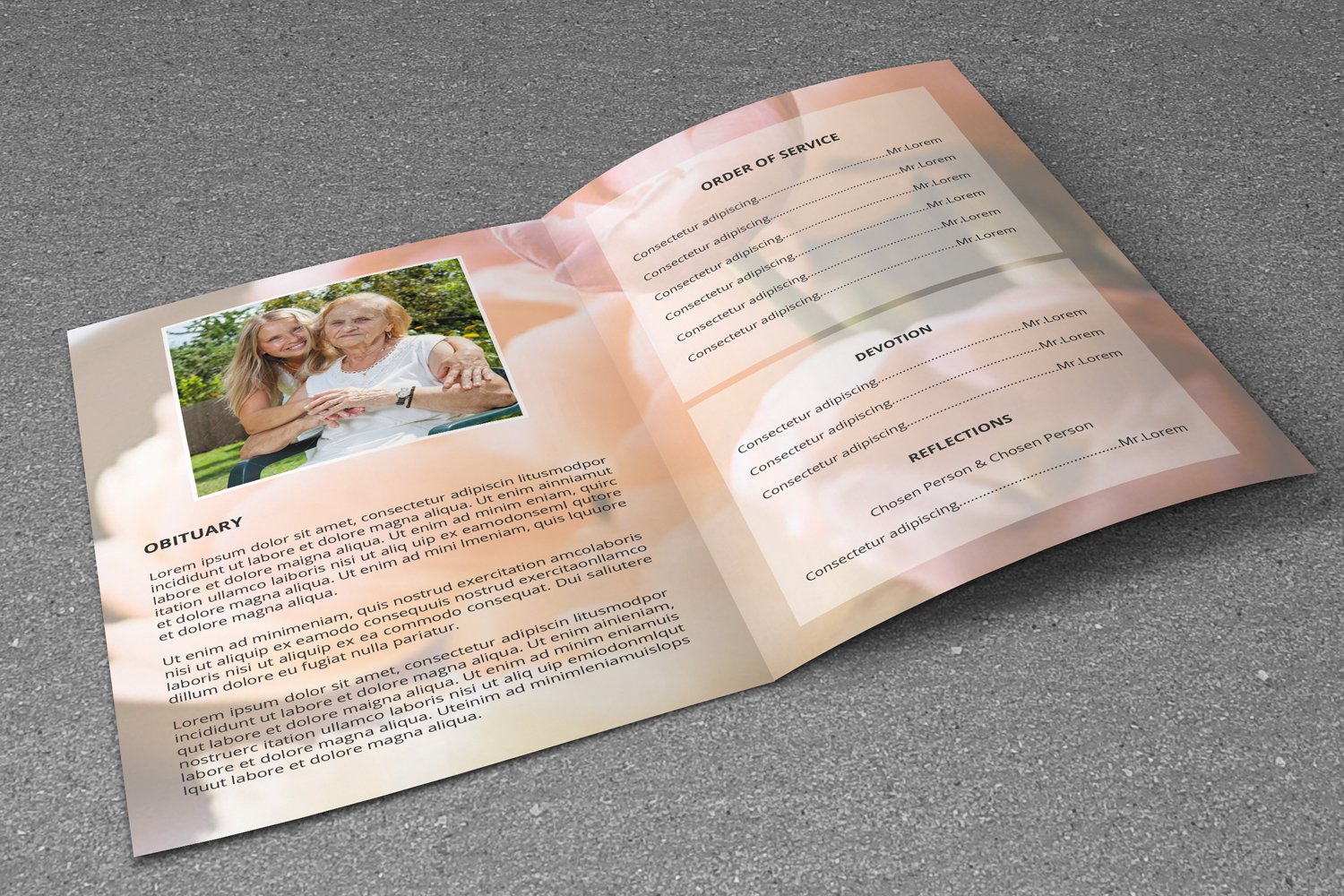 Funeral Program Template-V195 preview image.