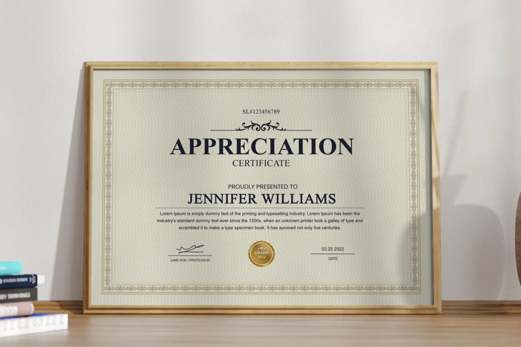 Printable Certificate Template – MasterBundles