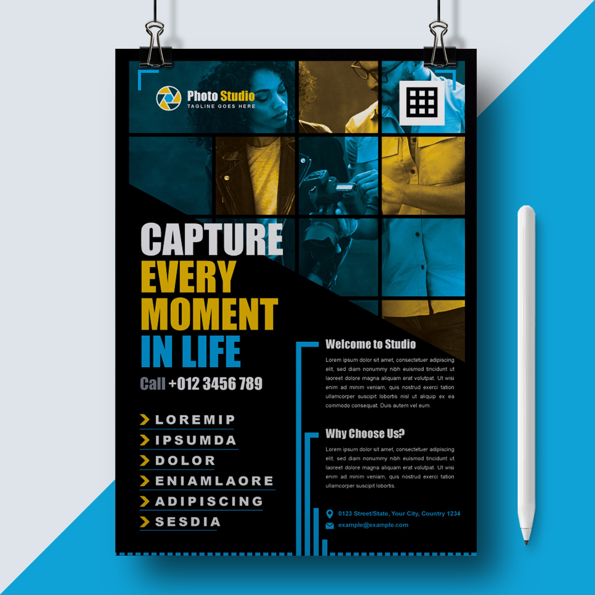 Corporate Photo Flyer Template preview image.