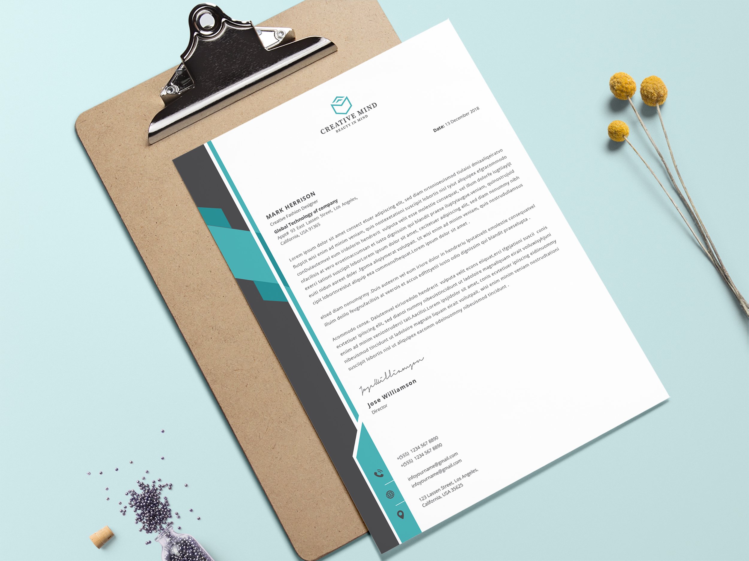 Letterhead Word preview image.