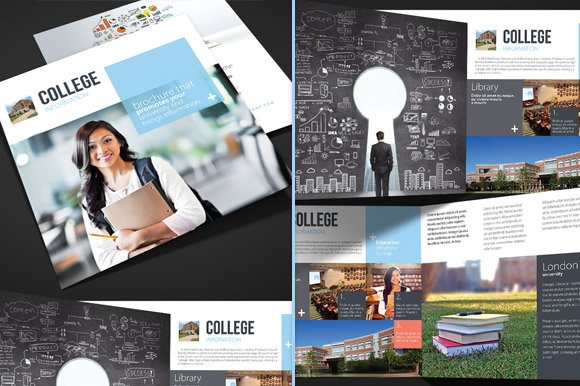 College - School Trifold Brochure preview image.