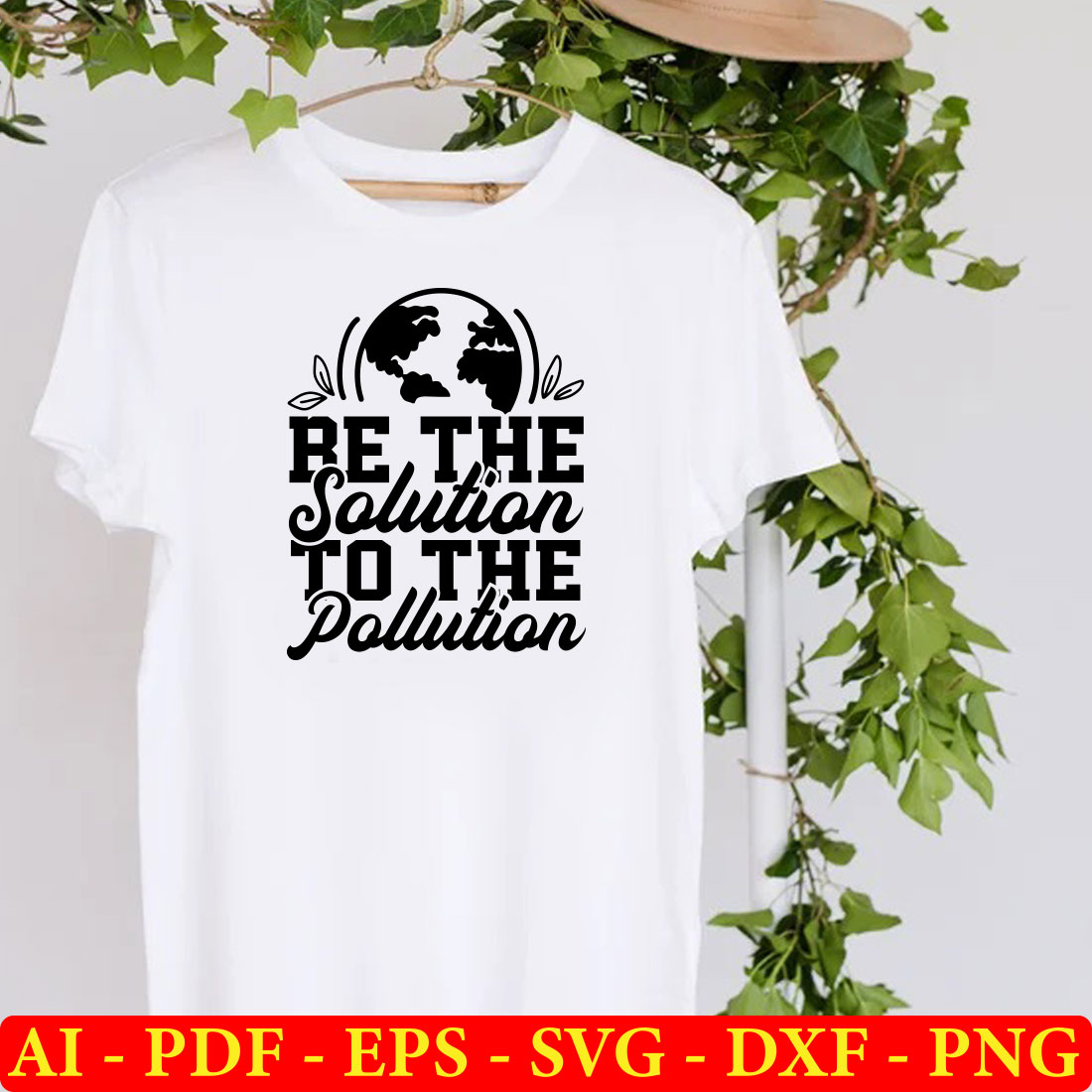 T - shirt that says be the solution to the pollution.