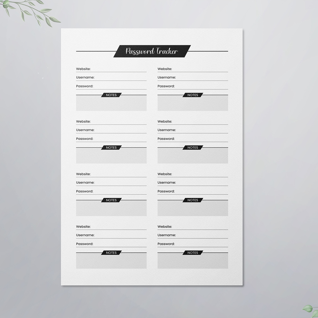 Password Tracker Logbook KDP Interior cover image.