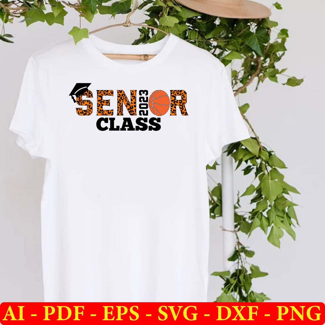 T - shirt with the words senior class on it.